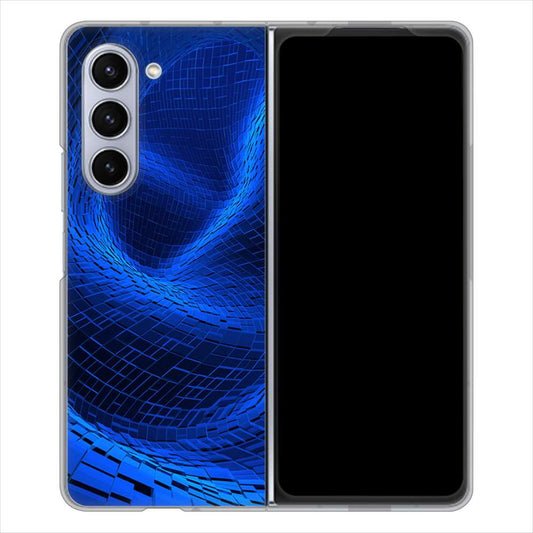 Galaxy Z Fold5 SCG22 au 1302 ワープブルー ハードケース 背面印刷