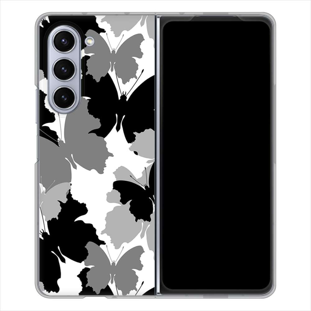 Galaxy Z Fold5 SCG22 au 1336 夜の蝶 ハードケース 背面印刷