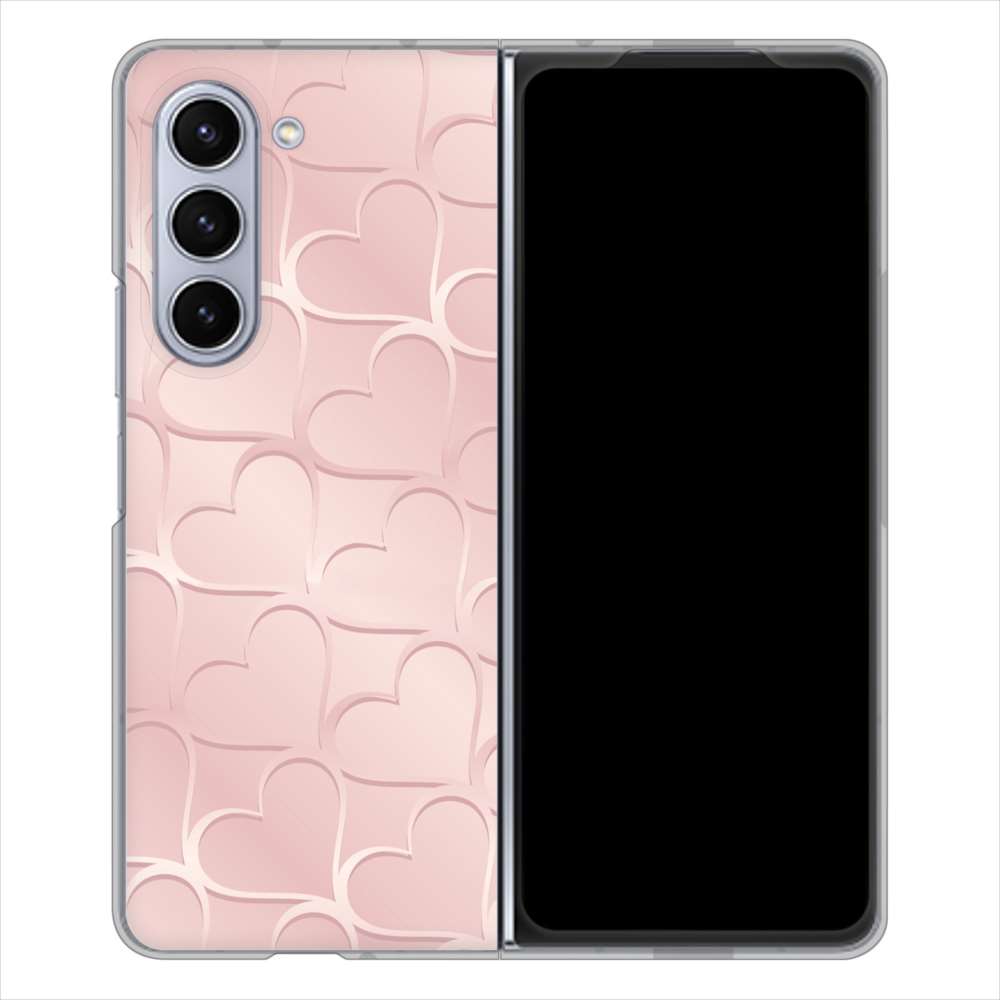 Galaxy Z Fold5 SCG22 au かくれハート ハードケース 背面印刷