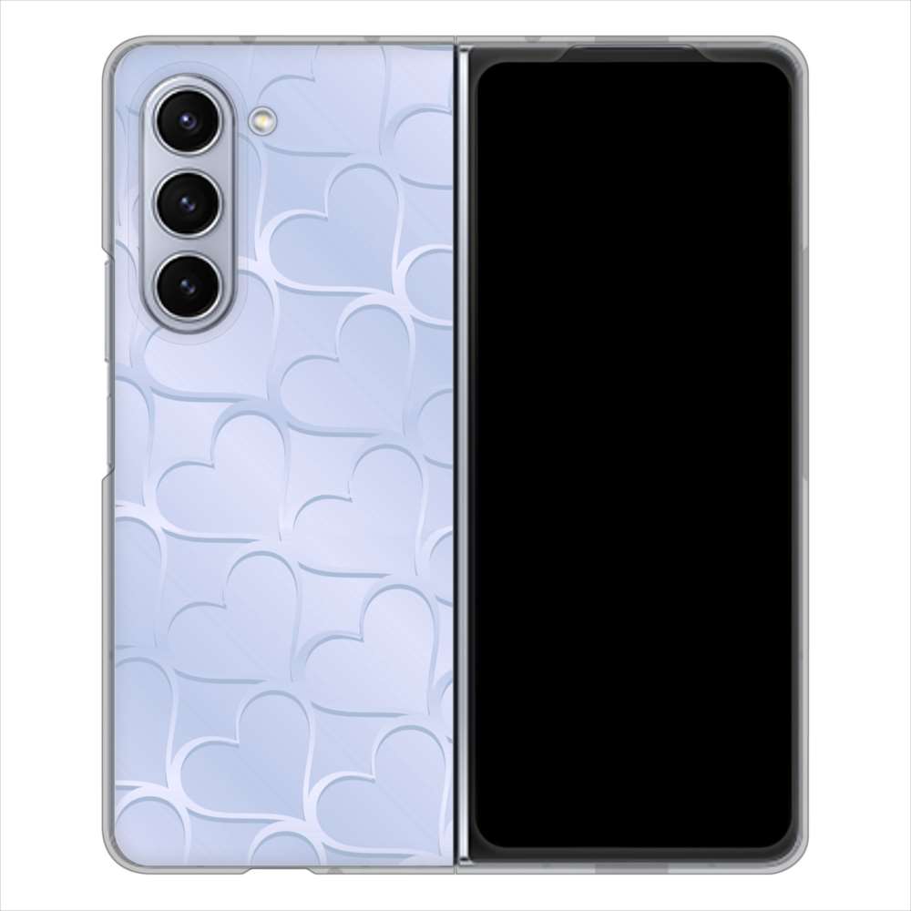 Galaxy Z Fold5 SCG22 au かくれハート ハードケース 背面印刷