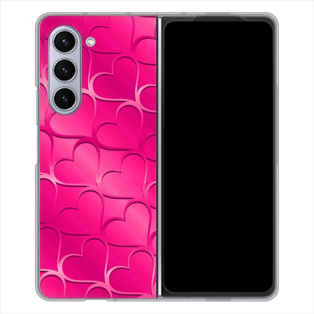 Galaxy Z Fold5 SCG22 au かくれハート ハードケース 背面印刷