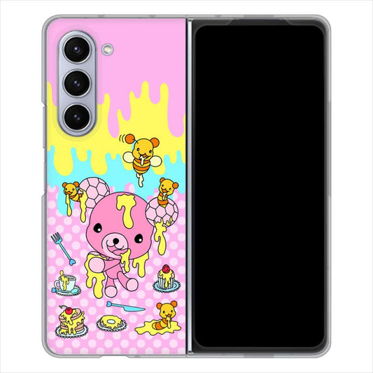 Galaxy Z Fold5 SCG22 au むかいあぐる ハニベア ハードケース 背面印刷