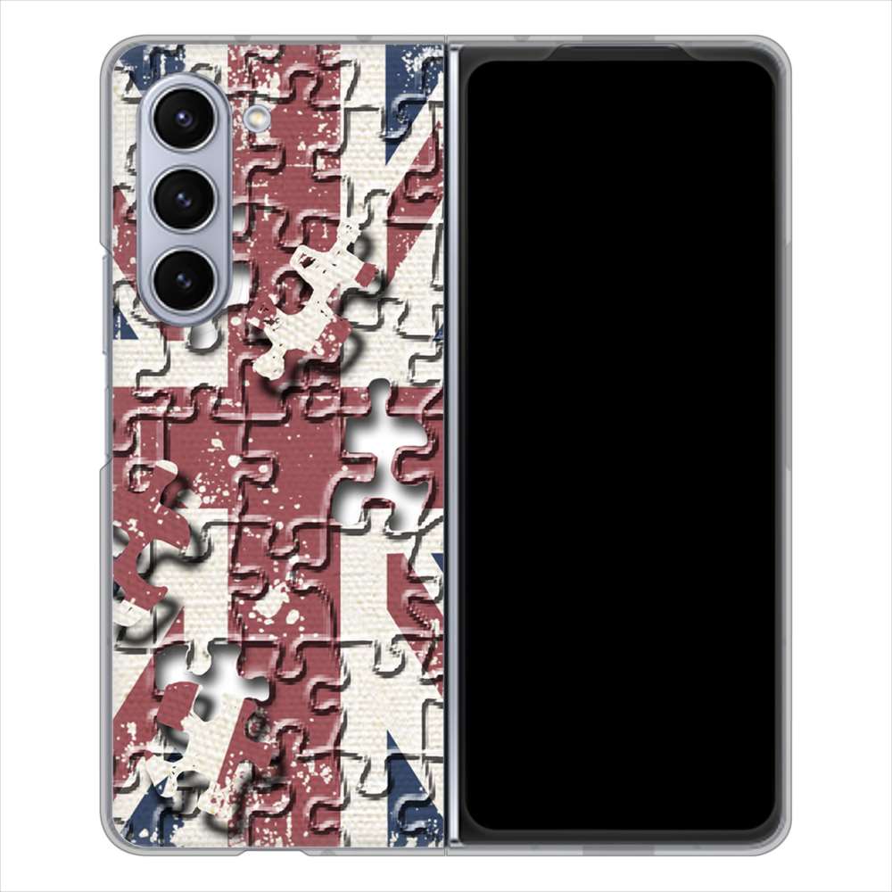 Galaxy Z Fold5 SCG22 au ユニオンジャック ハードケース 背面印刷