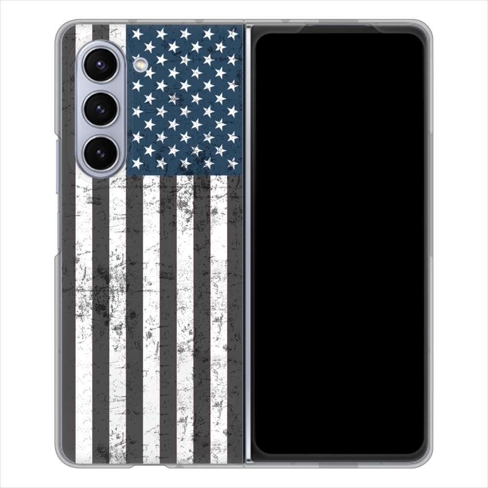 Galaxy Z Fold5 SCG22 au EK864 アメリカンフラッグビンテージ ハードケース 背面印刷