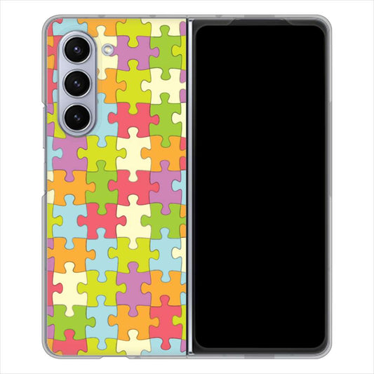 Galaxy Z Fold5 SCG22 au ジグソーパズル ハードケース 背面印刷