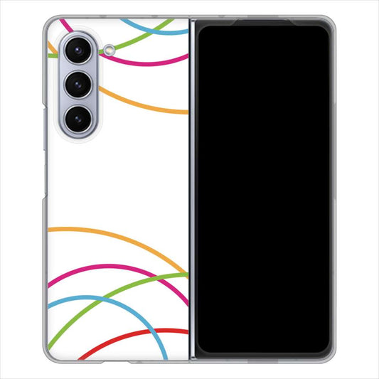 Galaxy Z Fold5 SCG22 au IB912 重なり合う曲線 ハードケース 背面印刷