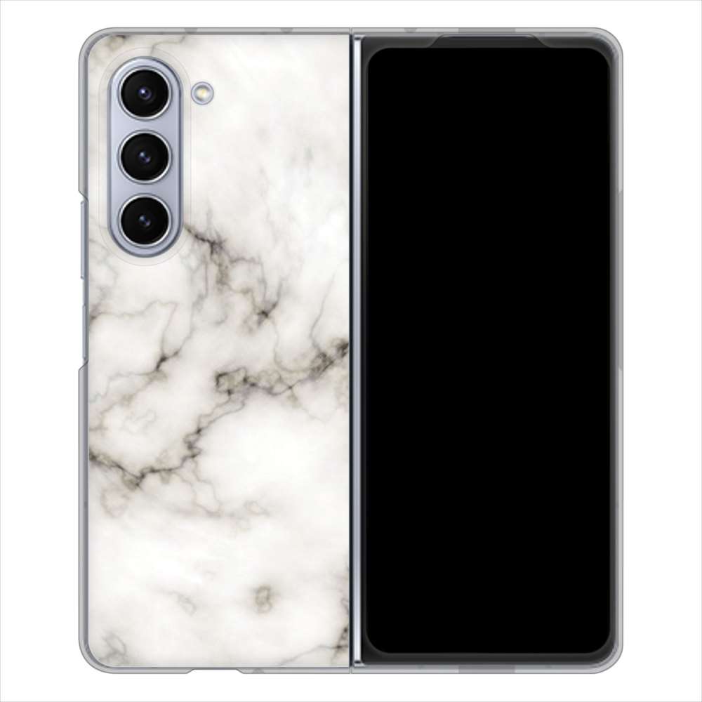 Galaxy Z Fold5 SCG22 au 大理石BK ハードケース 背面印刷