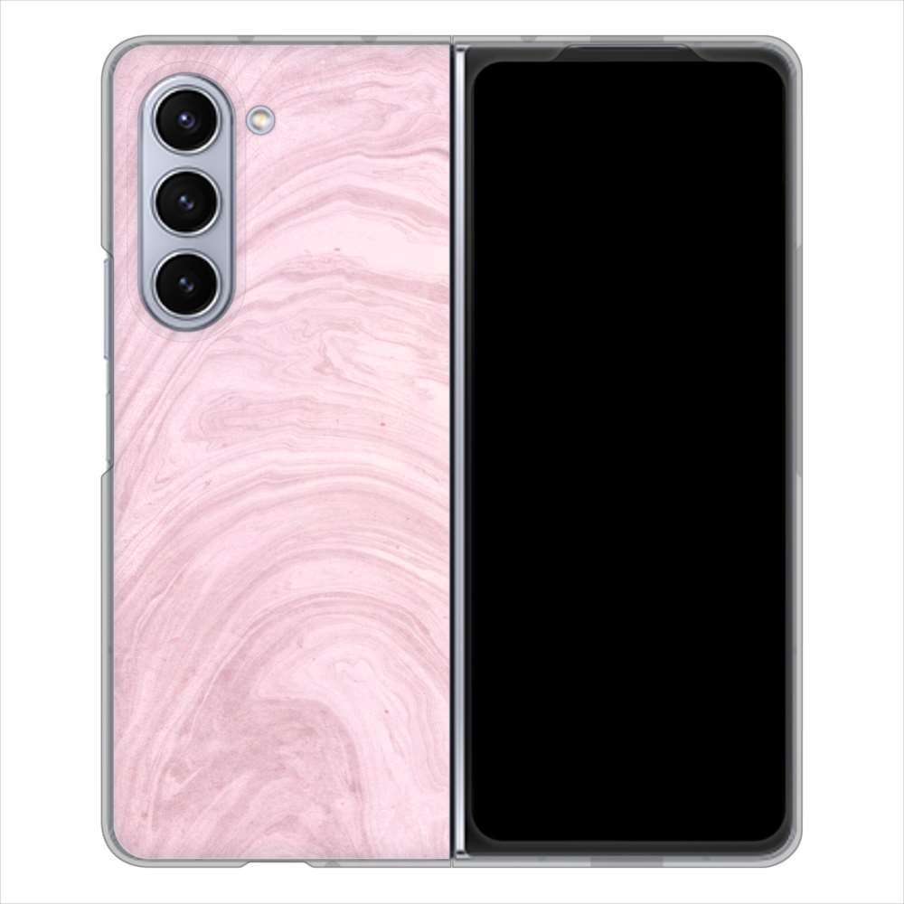 Galaxy Z Fold5 SCG22 au 大理石BK ハードケース 背面印刷