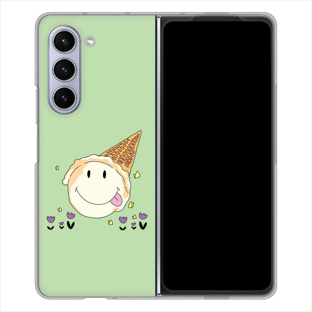 Galaxy Z Fold5 SCG22 au スイーツイラスト ハードケース 背面印刷