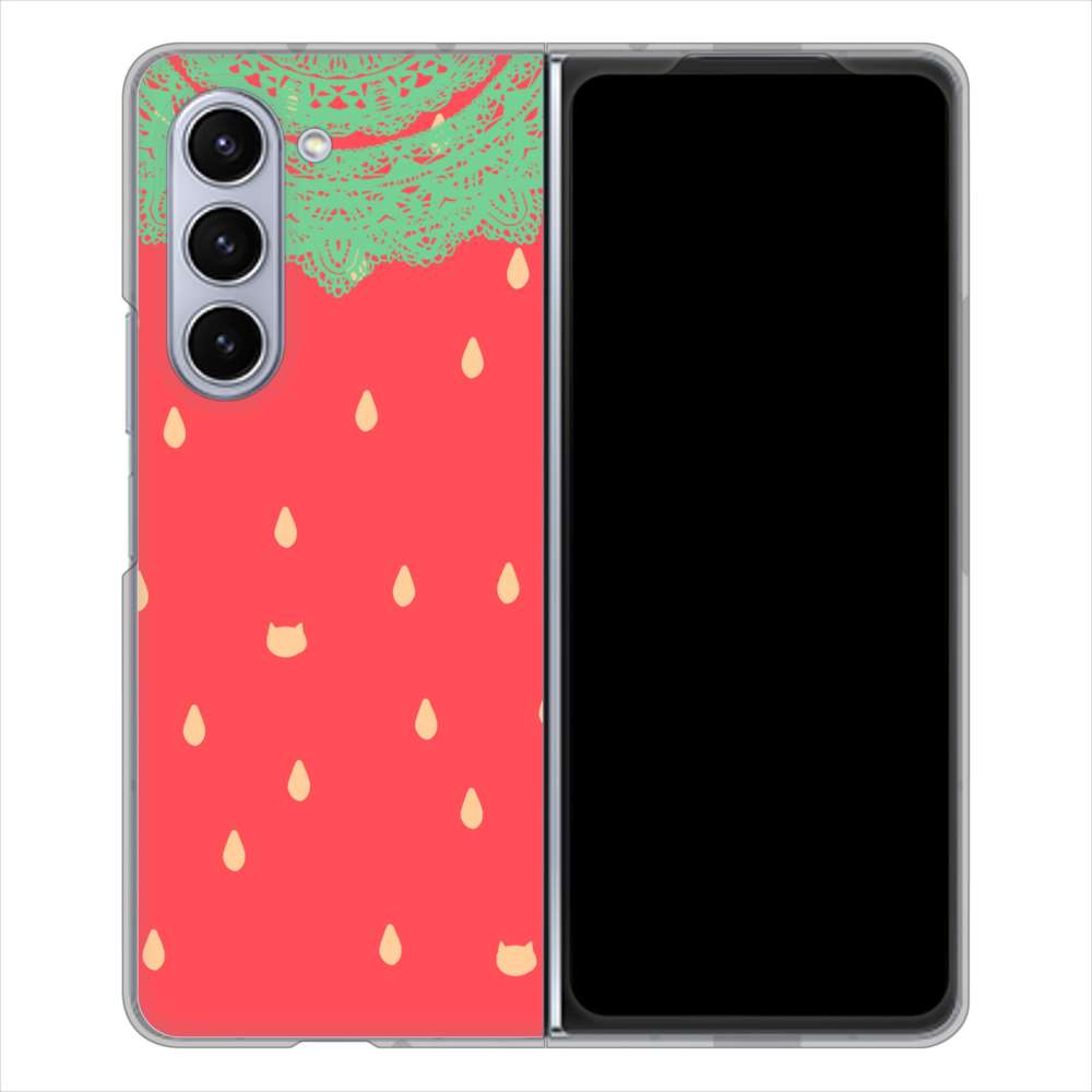 Galaxy Z Fold5 SCG22 au MI800 strawberry ストロベリー ハードケース 背面印刷