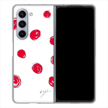 Galaxy Z Fold5 SCG22 au 大野詠舟 手描きシンプル ハードケース 背面印刷