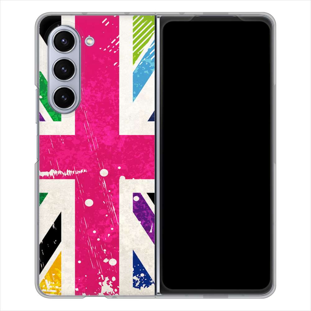 Galaxy Z Fold5 SCG22 au ユニオンジャック ハードケース 背面印刷