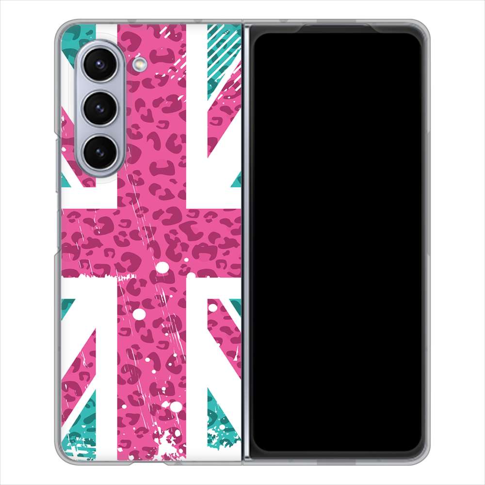 Galaxy Z Fold5 SCG22 au ユニオンジャック ハードケース 背面印刷