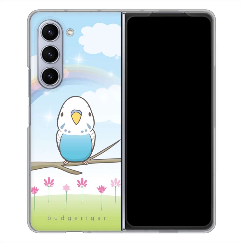 Galaxy Z Fold5 SCG22 au セキセイインコ ハードケース 背面印刷