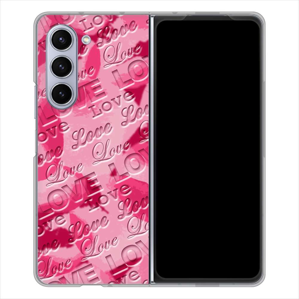 Galaxy Z Fold5 SCG22 au フラワーヴェルニ ハードケース 背面印刷