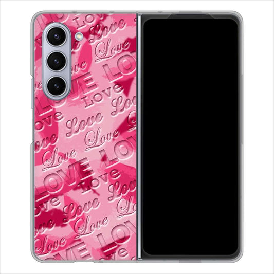 Galaxy Z Fold5 SCG22 au フラワーヴェルニ ハードケース 背面印刷