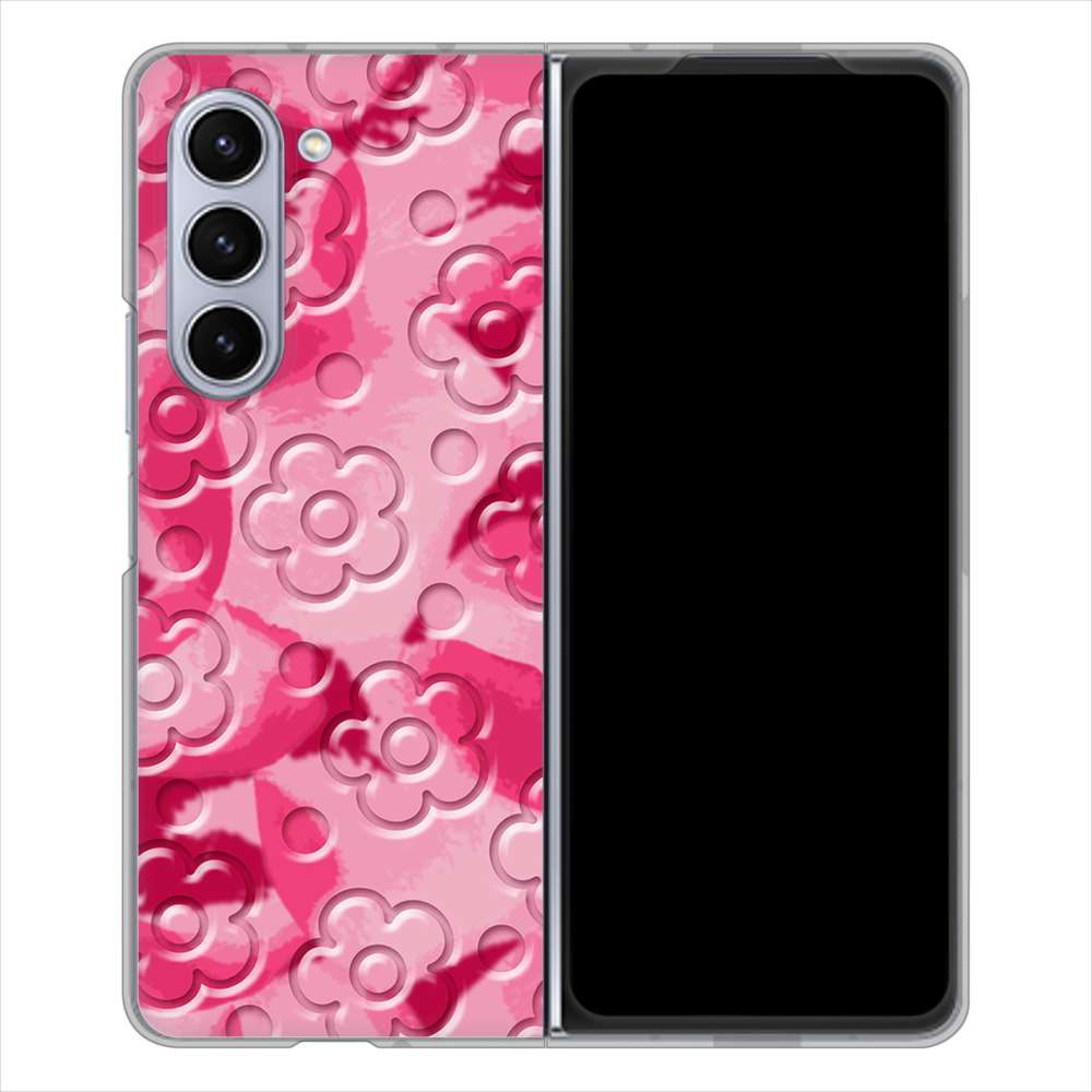 Galaxy Z Fold5 SCG22 au フラワーヴェルニ ハードケース 背面印刷