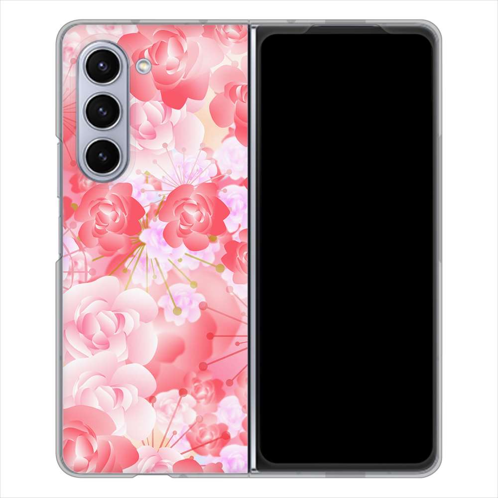 Galaxy Z Fold5 SCG22 au VA817 はんなり色の華 ハードケース 背面印刷
