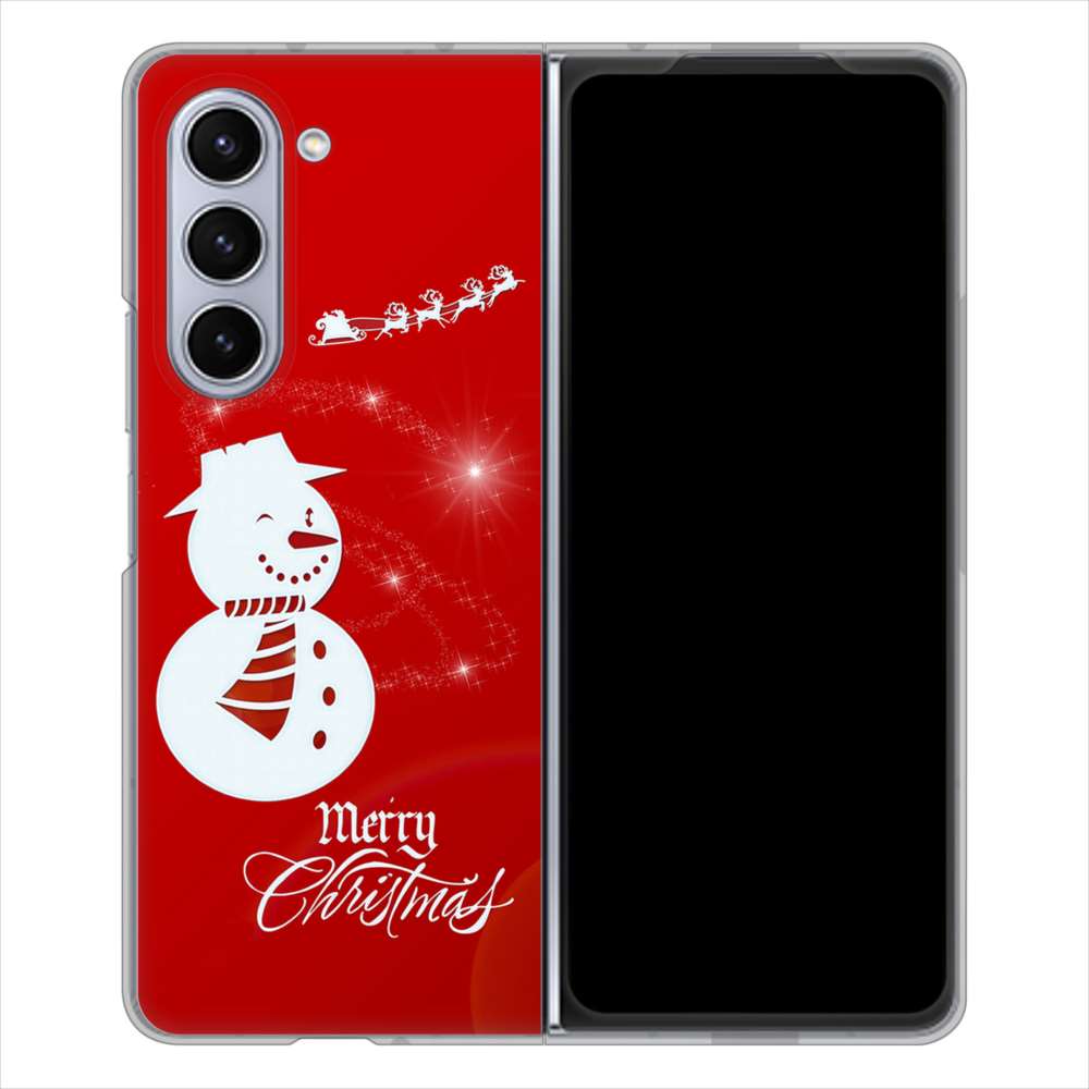Galaxy Z Fold5 SCG22 au クリスマス ハードケース 背面印刷