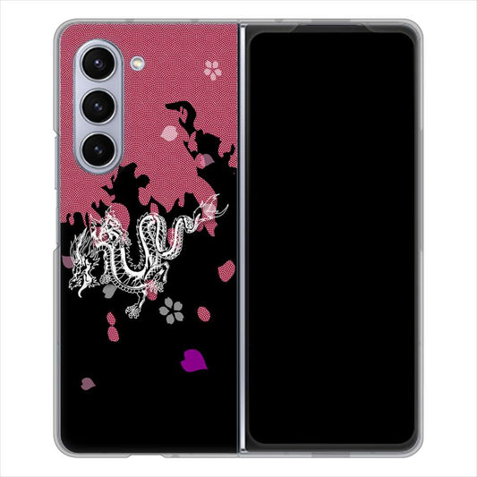 Galaxy Z Fold5 SCG22 au 和竜 ハードケース 背面印刷
