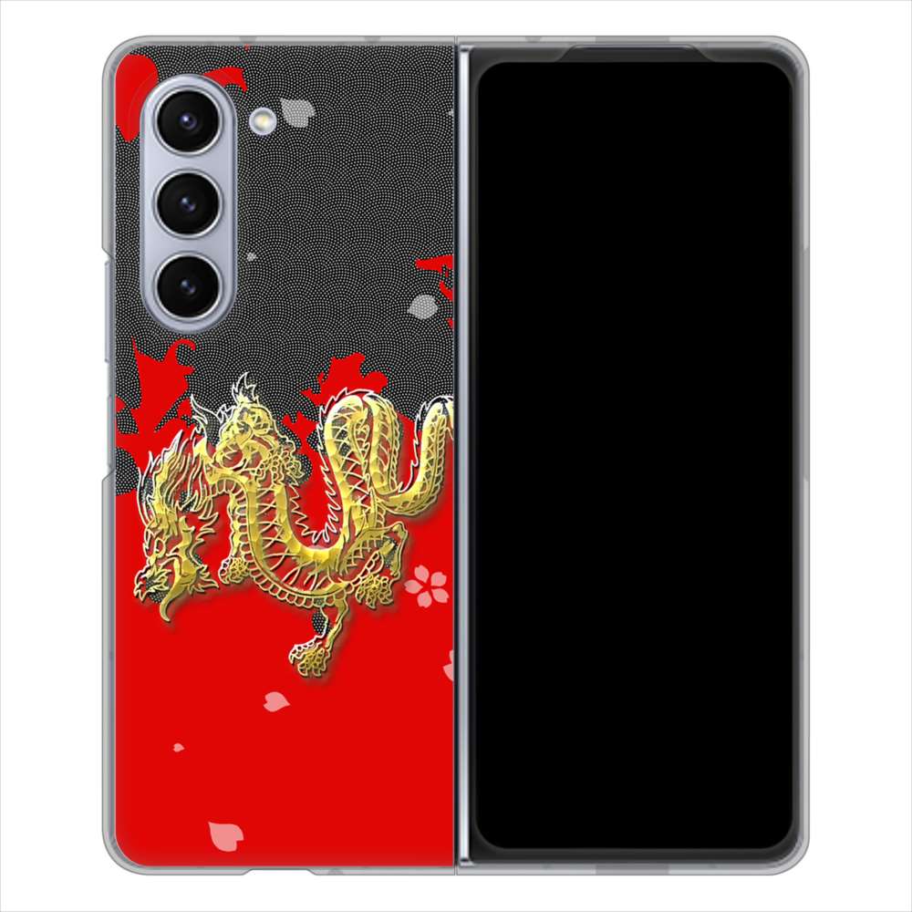 Galaxy Z Fold5 SCG22 au 和竜 ハードケース 背面印刷