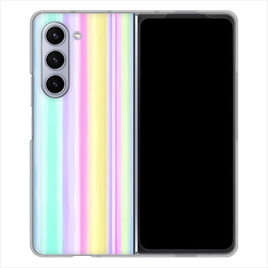 Galaxy Z Fold5 SCG22 au レインボー ハードケース 背面印刷