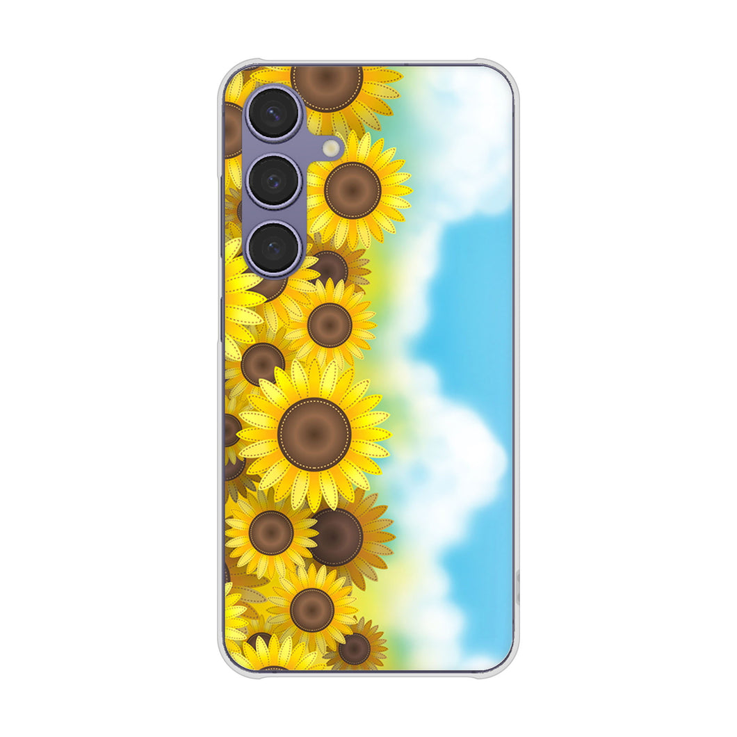 Galaxy S24 SCG25 au 148 ひまわり畑 ハードケース 背面印刷