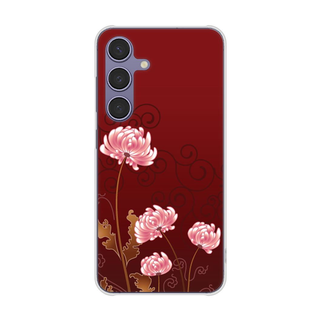 Galaxy S24 SCG25 au 375 優美な菊 ハードケース 背面印刷