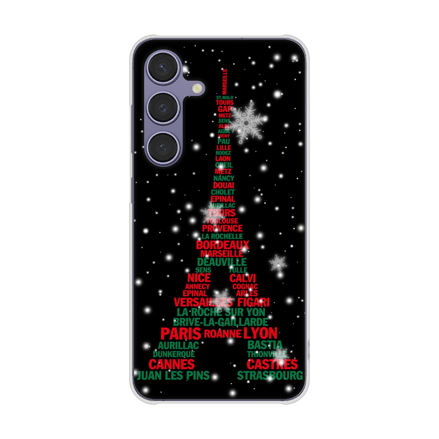 Galaxy S24 SCG25 au エッフェル塔 ハードケース 背面印刷