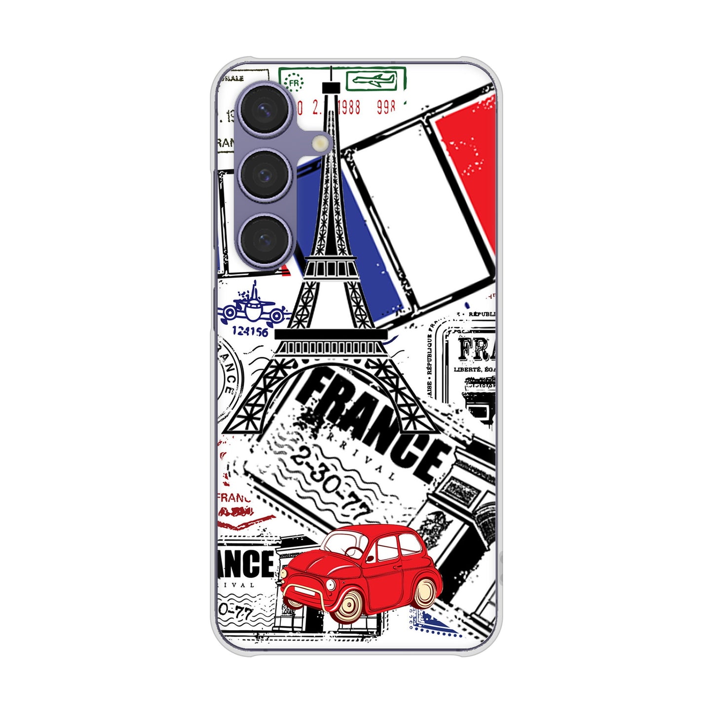 Galaxy S24 SCG25 au LOVE フランス ハードケース 背面印刷