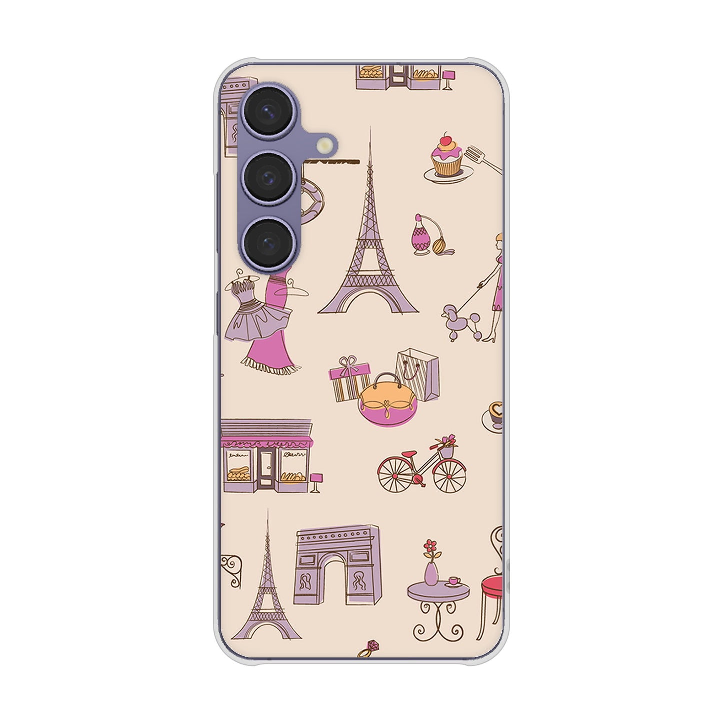 Galaxy S24 SCG25 au LOVE フランス ハードケース 背面印刷
