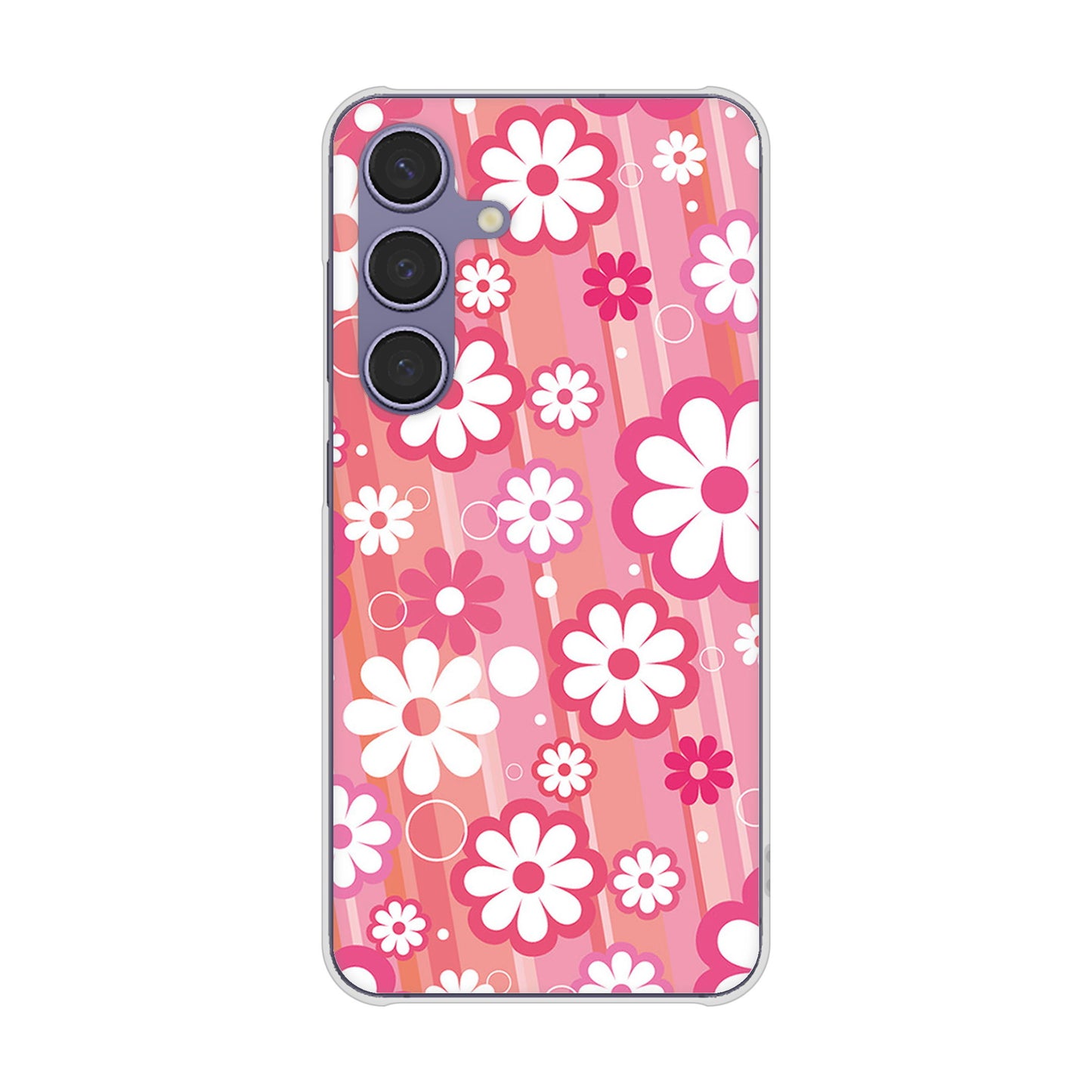 Galaxy S24 SCG25 au 751 マーガレット（ピンク系） ハードケース 背面印刷