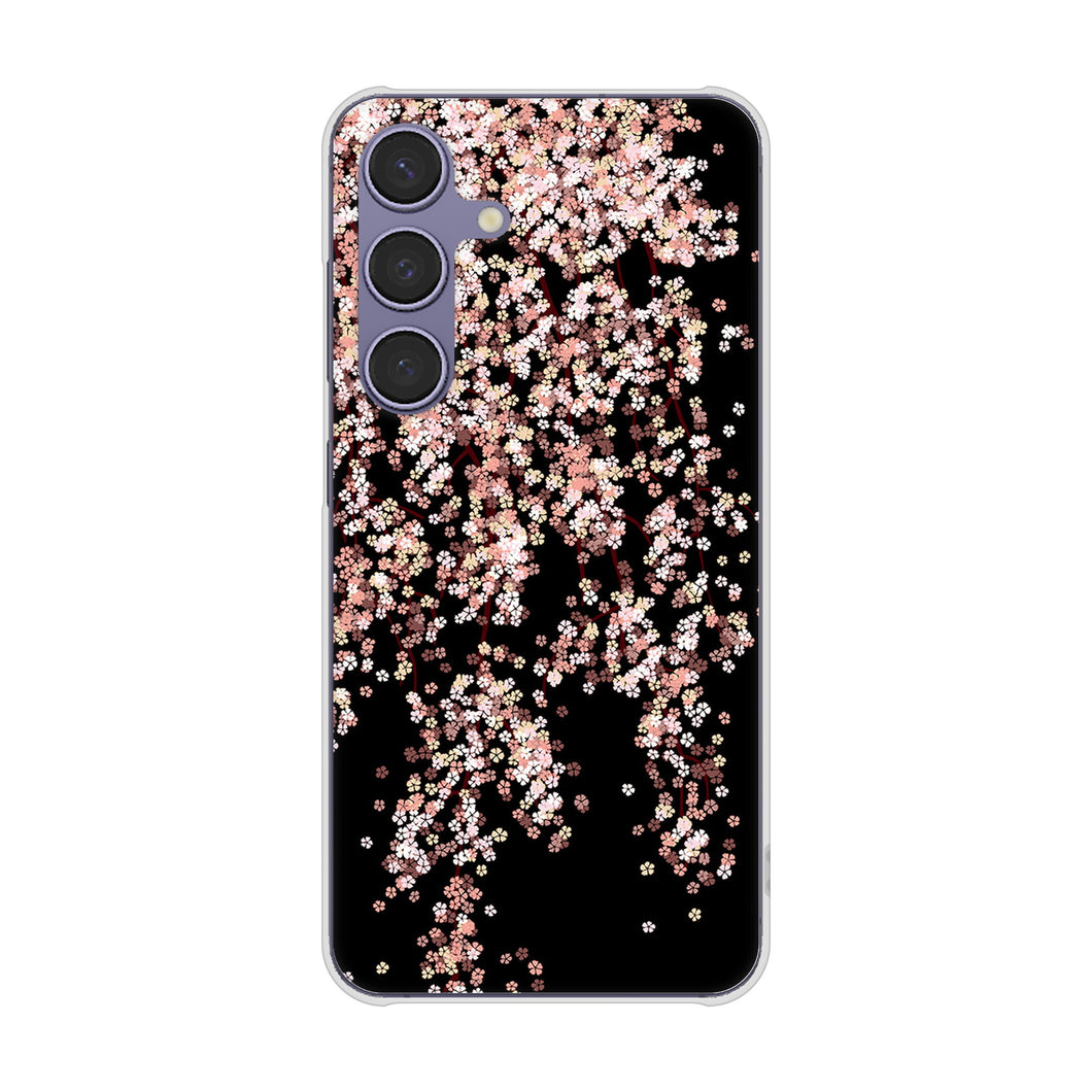 Galaxy S24 SCG25 au 1244 しだれ桜 ハードケース 背面印刷