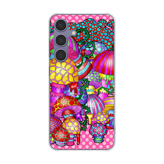 Galaxy S24 SCG25 au むかいあぐる きのこ ハードケース 背面印刷