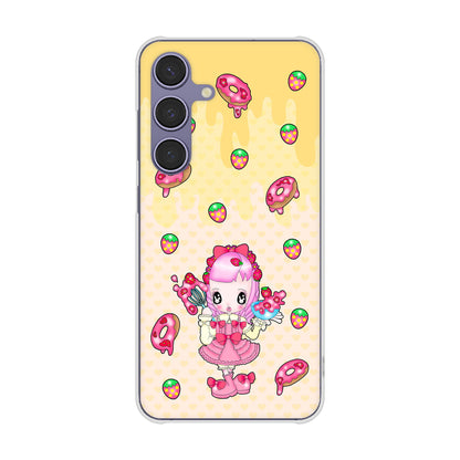 Galaxy S24 SCG25 au むかいあぐる ストロベリードーナツ ハードケース 背面印刷