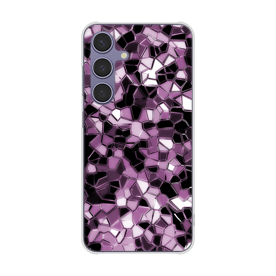 Galaxy S24 SCG25 au EK837 テクニカルミラーパープル ハードケース 背面印刷