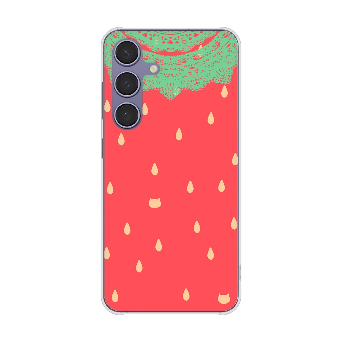 Galaxy S24 SCG25 au MI800 strawberry ストロベリー ハードケース 背面印刷