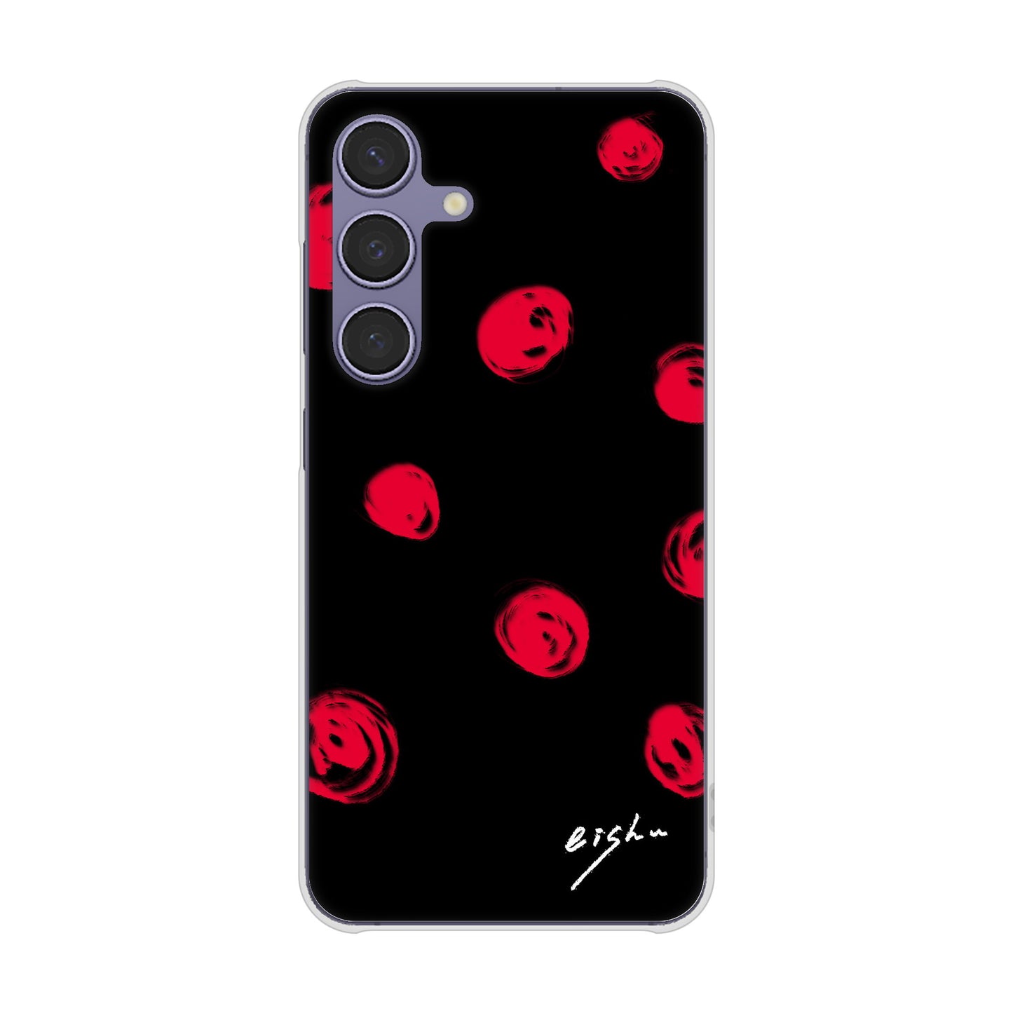 Galaxy S24 SCG25 au 大野詠舟 手描きシンプル ハードケース 背面印刷
