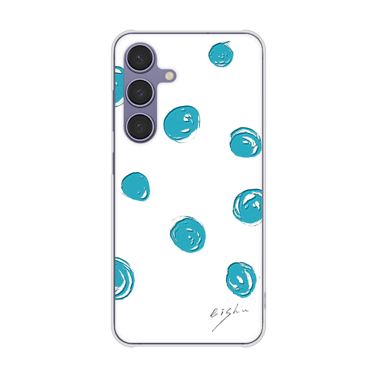 Galaxy S24 SCG25 au 大野詠舟 手描きシンプル ハードケース 背面印刷