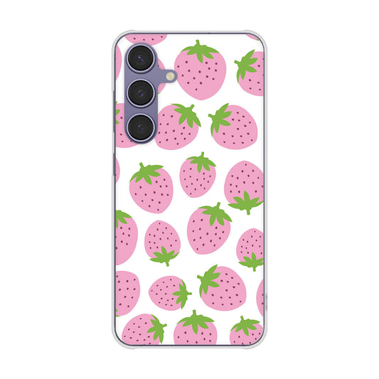 Galaxy S24 SCG25 au 小さいイチゴ模様 ハードケース 背面印刷