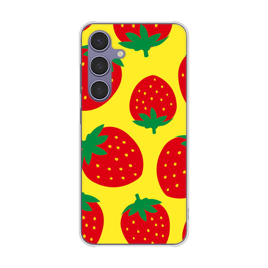 Galaxy S24 SCG25 au 大きいイチゴ模様 ハードケース 背面印刷