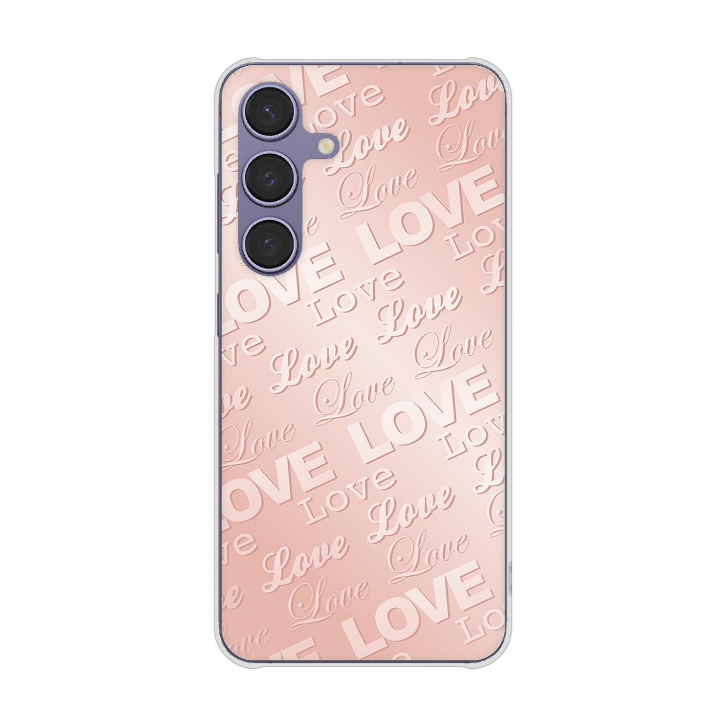 Galaxy S24 SCG25 au エンボス風LOVEリンク ハードケース 背面印刷