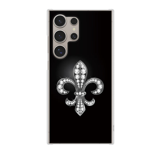 Galaxy S24 Ultra SCG26 au 042 ラインストーン風の印刷ゴージャスユリ ハードケース 背面印刷