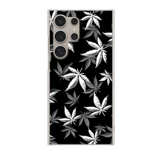 Galaxy S24 Ultra SCG26 au 064 モノトーン大麻ブラック ハードケース 背面印刷