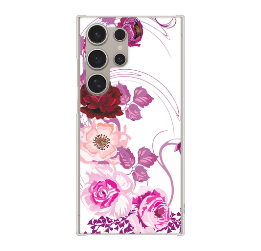 Galaxy S24 Ultra SCG26 au ロマンチックなバラ ハードケース 背面印刷