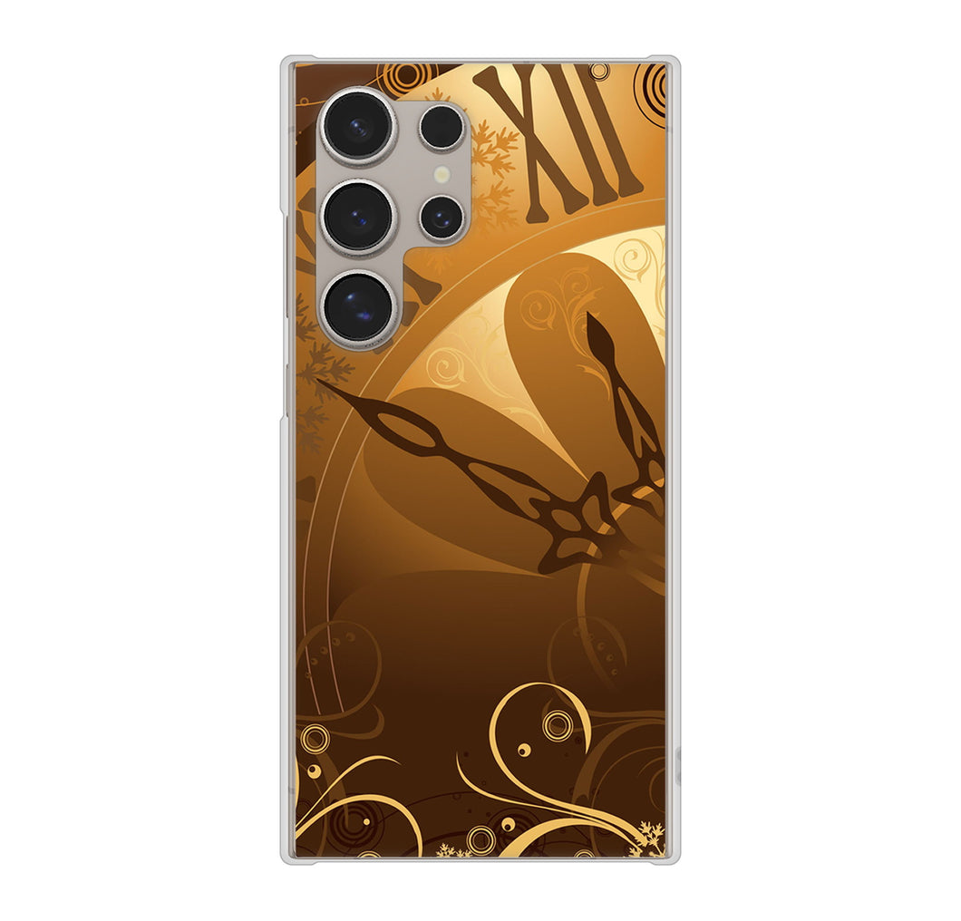 Galaxy S24 Ultra SCG26 au 185 時を刻む針 ハードケース 背面印刷