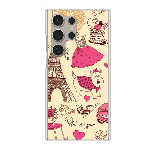 Galaxy S24 Ultra SCG26 au LOVE フランス ハードケース 背面印刷