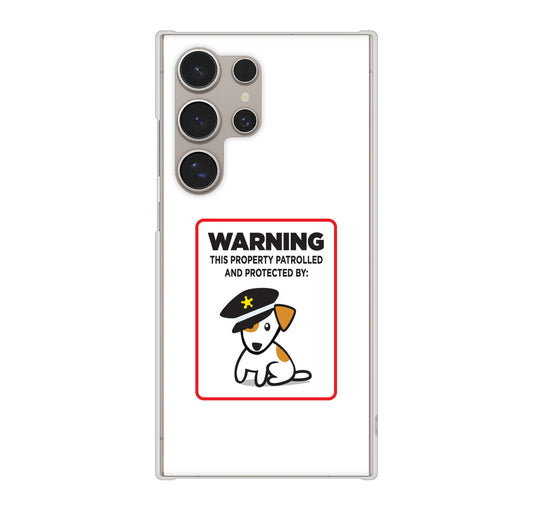 Galaxy S24 Ultra SCG26 au 374 猛犬注意 ハードケース 背面印刷