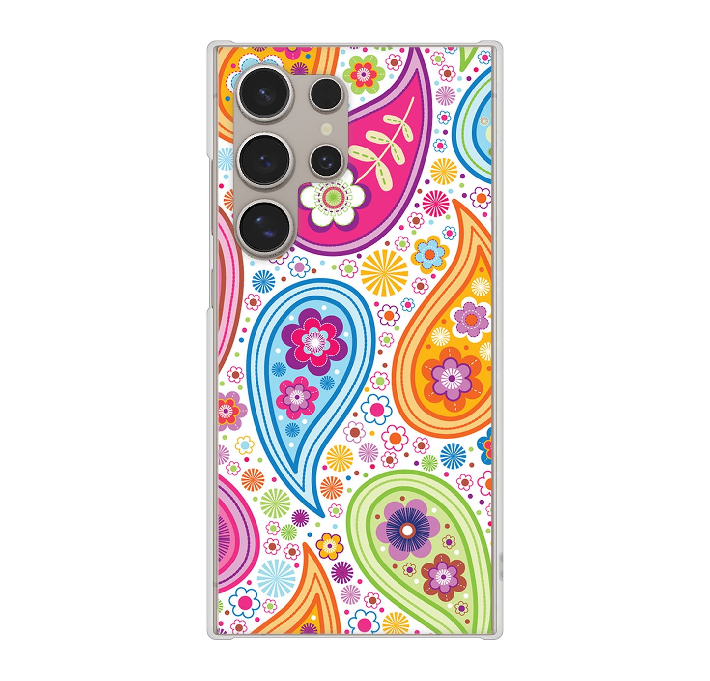 Galaxy S24 Ultra SCG26 au ペイズリー ハードケース 背面印刷