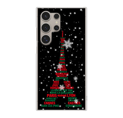 Galaxy S24 Ultra SCG26 au エッフェル塔 ハードケース 背面印刷